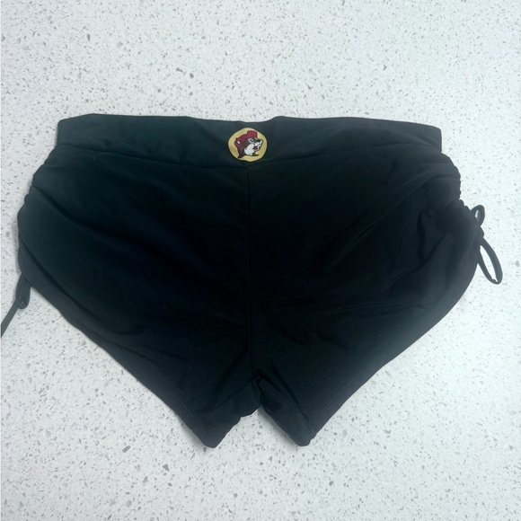 Black Swim Shorts with Cartoon Patch - Picture 1 of 5